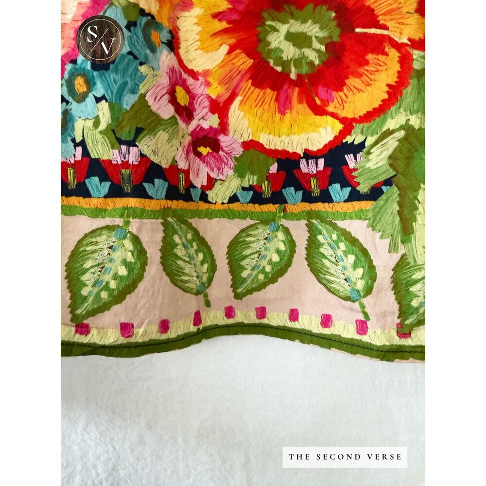 Oddi Long Sleeve Floral Printed Boho Flowy Peasant Top Blouse Size XL - Picture 8 of 13